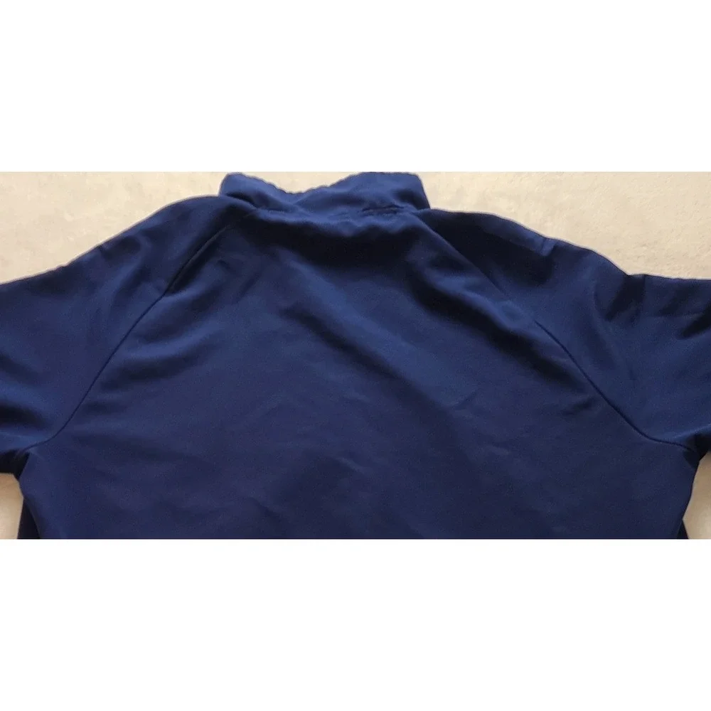 Adidas‎ Navy Blue Full Zip Track Jacket Orange Number 34 Mesh Lined Men's Large